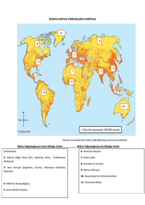 dünya nüfus yoğunluğu sıralaması